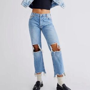Free people Maggie straight distressed‎ jeans